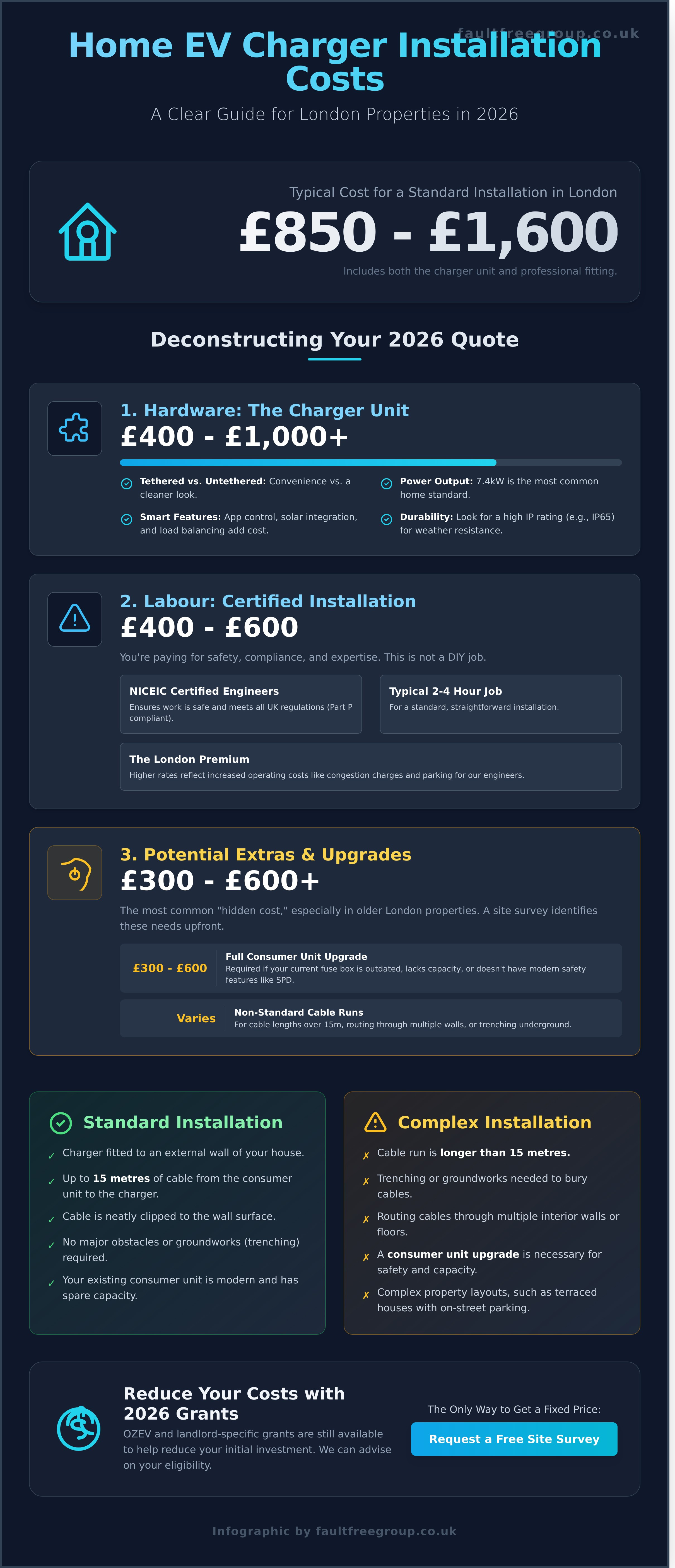 Cost to Install EV Charger at Home London: 2026 Pricing & Installation Guide - Infographic