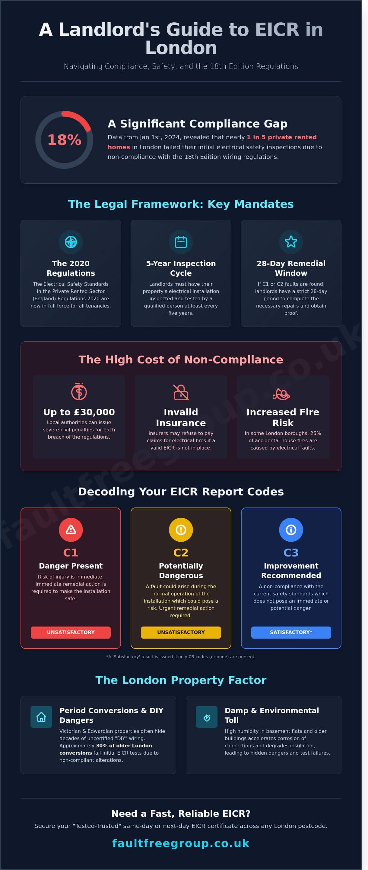 EICR London: The Complete Landlord & Homeowner Guide for 2026 - Infographic