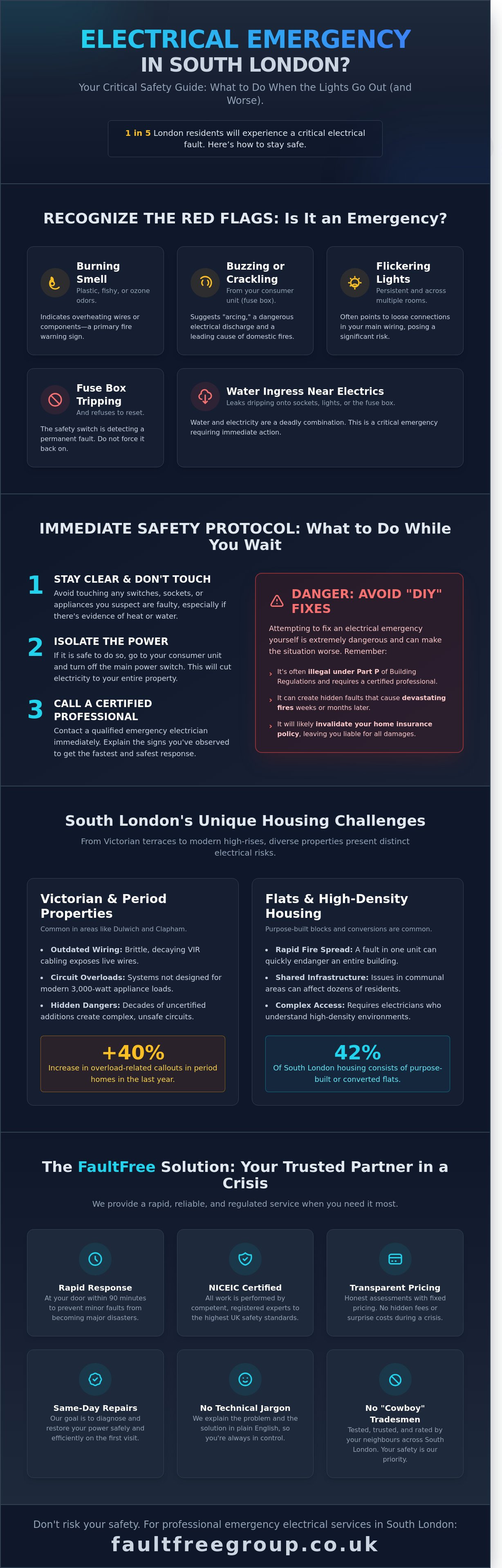 Emergency Electrician South London: Rapid Same-Day Response in 2026 - Infographic