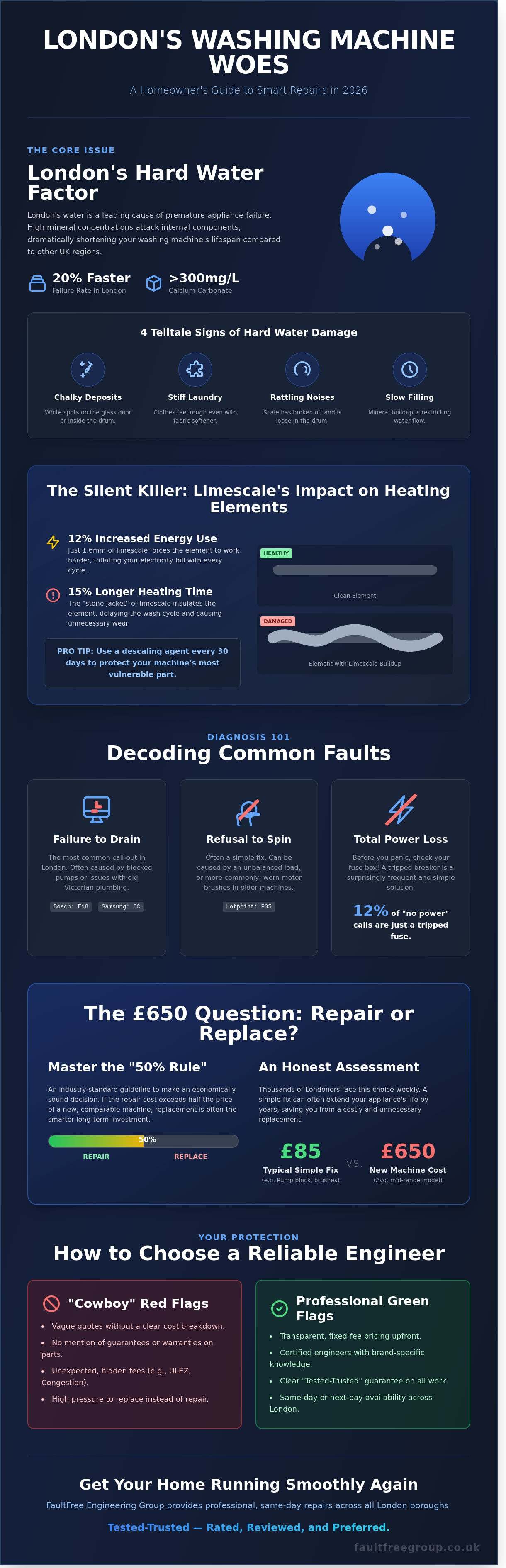 Fast Washing Machine Repair in London: The 2026 Homeowner’s Guide - Infographic