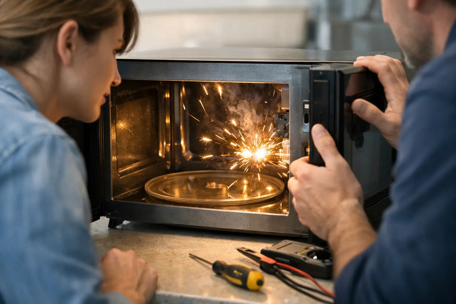 Microwave Sparking Inside? Causes and Safe Next Steps